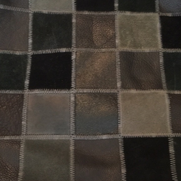 Genuine Leather and Genuine Suede Patchwork Lucky Brand Leather Suede Bucket Bag - Picture 8 of 13